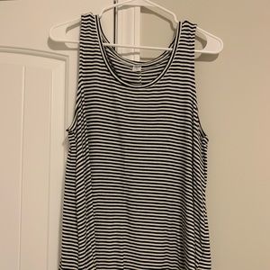 Old Navy black & white stripe luxe tank